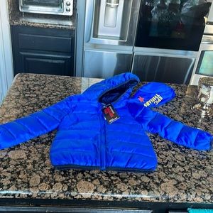 Epic Threads Kids Jacket Packable Water Resistant blue Buffalo Plaid Size 5 NWT